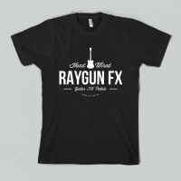 Raygun-black-T-shirt-hand-wired